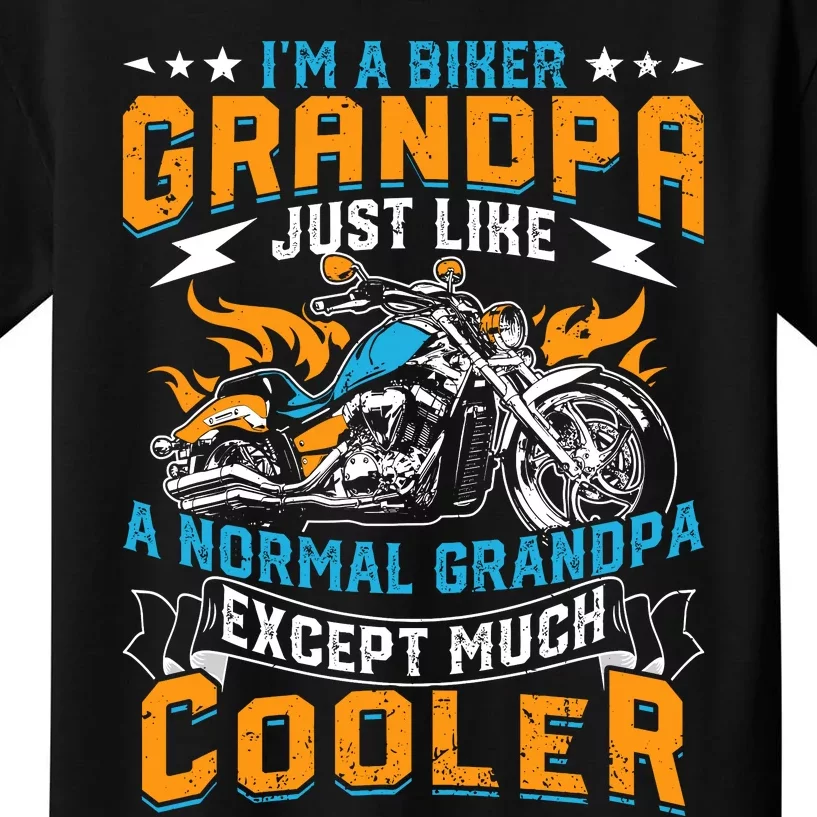 Cool Grandpa Motorcycle Gift Idea Kids T-Shirt