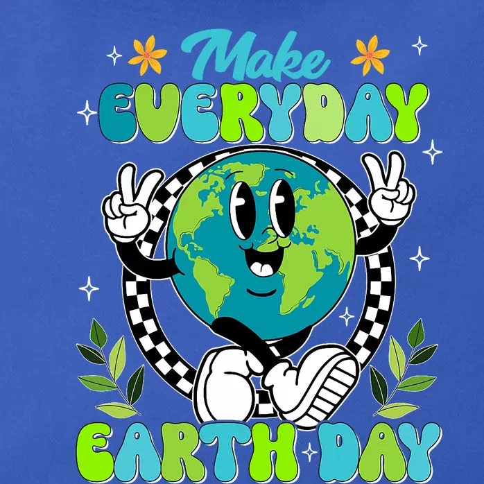 Cute Groovy Make Everyday Earth Day Classroom Teachers Zip Tote Bag