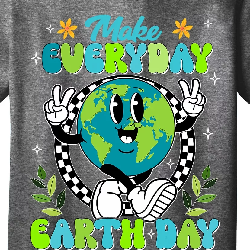 Cute Groovy Make Everyday Earth Day Classroom Teachers T-Shirt