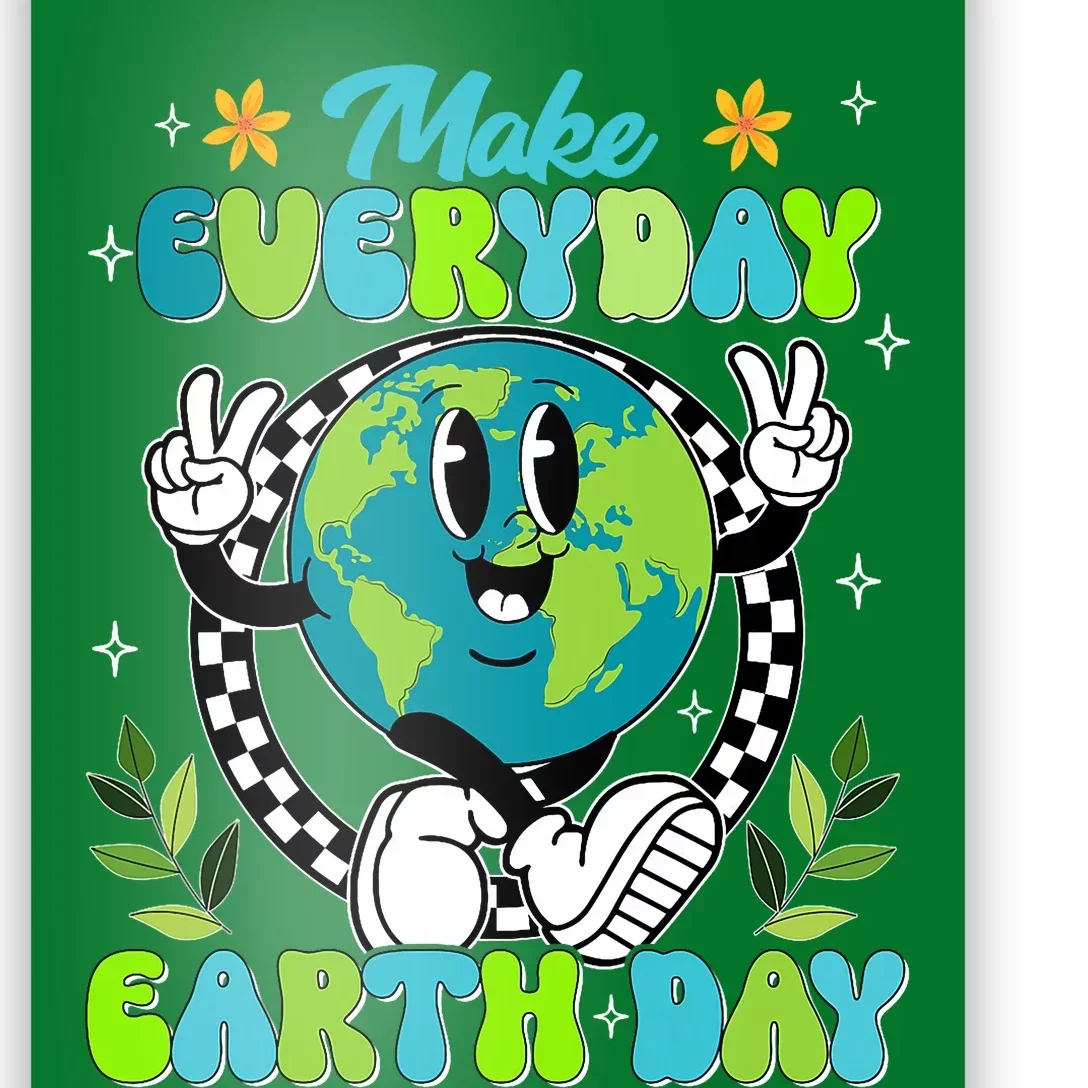 Cute Groovy Make Everyday Earth Day Classroom Teachers Poster