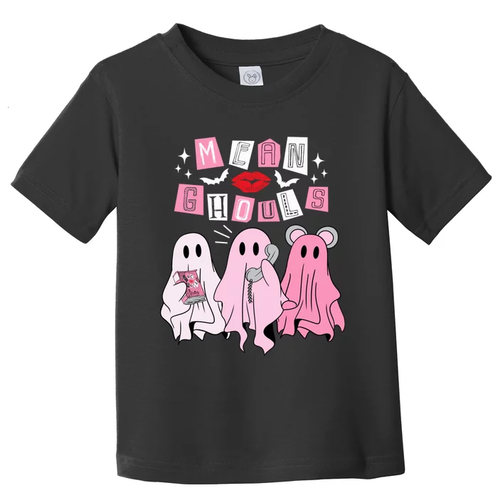 Cute Ghost Mean Ghouls Funny Halloween Costume Spooky Season Toddler T-Shirt