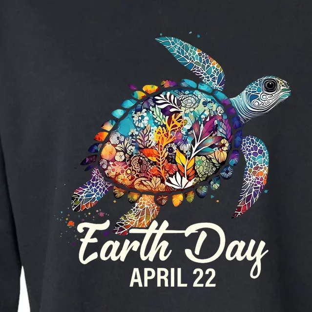 Cute Groovy Make Everyday Earth Day Classroom Teachers Cropped Pullover Crew