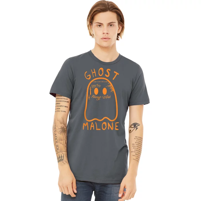 Cute Ghost Malone Fall Season Funny Halloween Spooky Season Premium T-Shirt