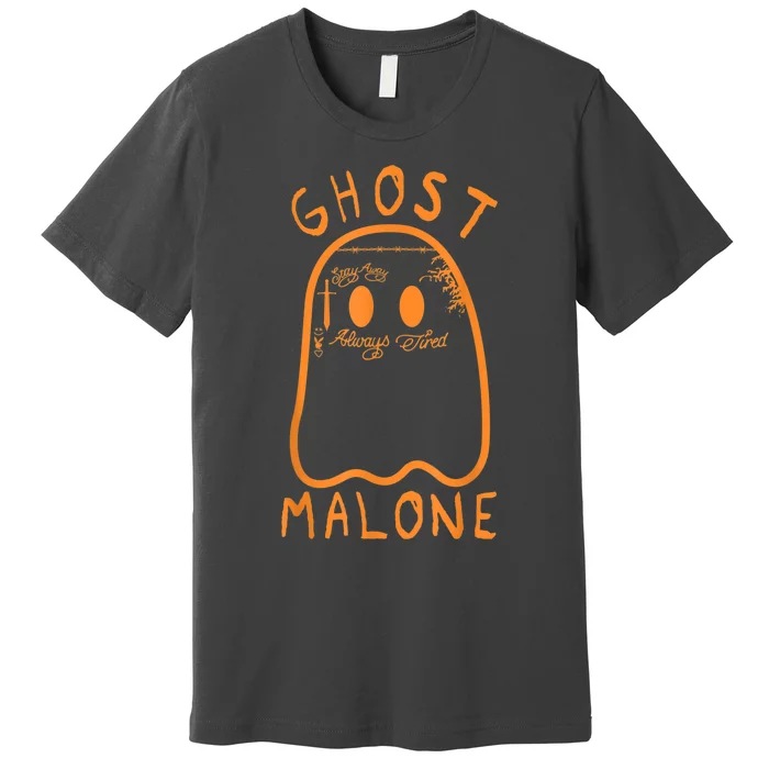 Cute Ghost Malone Fall Season Funny Halloween Spooky Season Premium T-Shirt