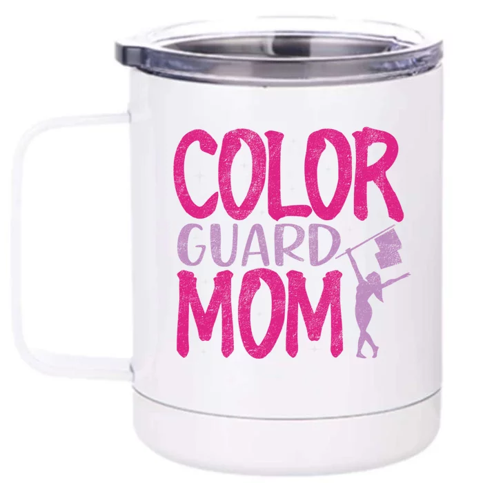 Color Guard Mom Gift Marching Band School Mommy Mother Tee Cute Gift Front & Back 12oz Stainless Steel Tumbler Cup