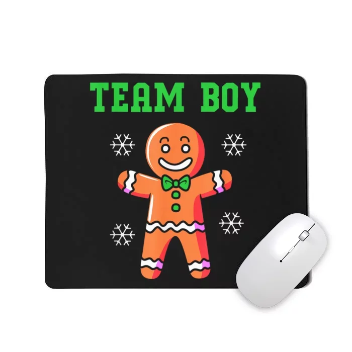 Christmas Gingerbread Man Team Boy Gender Reveal Mousepad