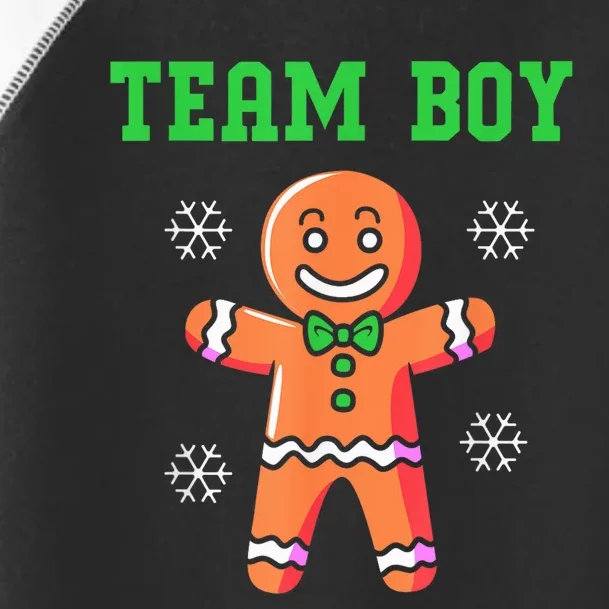 Christmas Gingerbread Man Team Boy Gender Reveal Toddler Fine Jersey T-Shirt