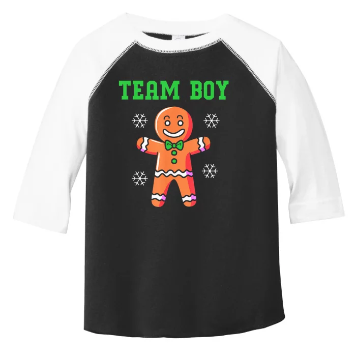 Christmas Gingerbread Man Team Boy Gender Reveal Toddler Fine Jersey T-Shirt