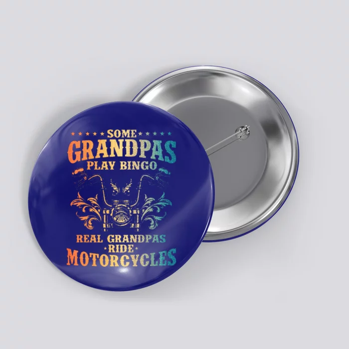 Cool Grandpa Motorcycle Design For Biker Motorbike Lover Button