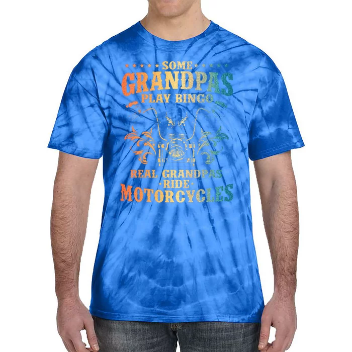 Cool Grandpa Motorcycle Design For Biker Motorbike Lover Tie-Dye T-Shirt