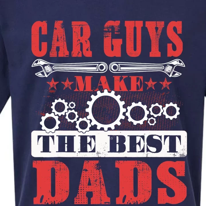 Car Guys Make The Best Dads Gift Funny Garage Mechanic Dad Sueded Cloud Jersey T-Shirt