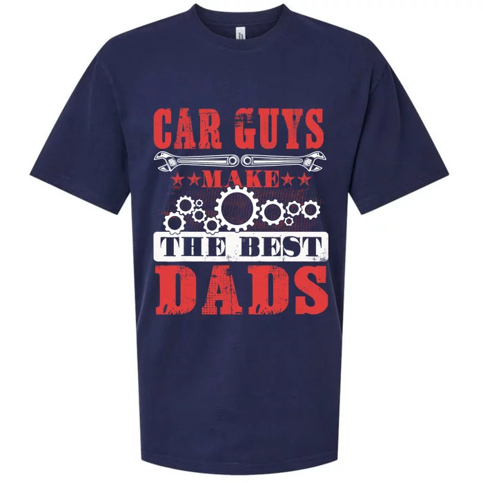 Car Guys Make The Best Dads Gift Funny Garage Mechanic Dad Sueded Cloud Jersey T-Shirt