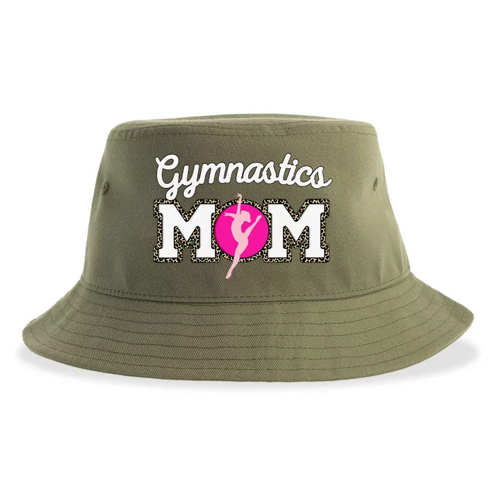 Cute Gymnastics Mom Gymnast Leopard Print Mothers Day Sustainable Bucket Hat