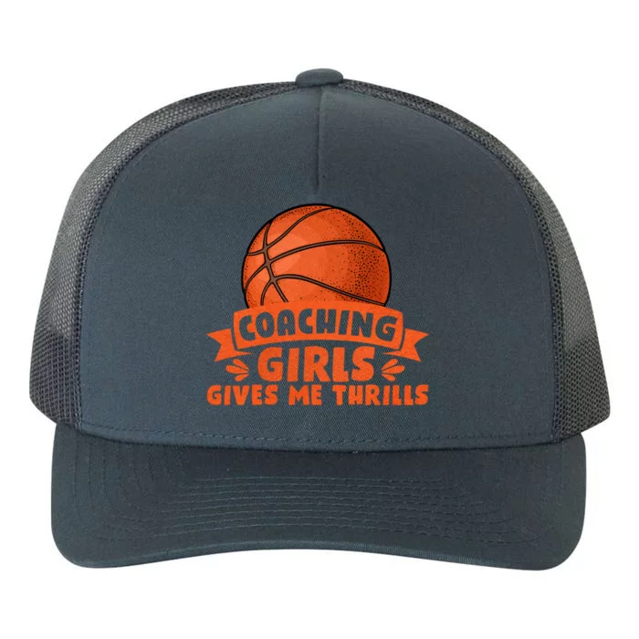 Coaching Gives Me Thrills Gift Basketball Coach Gift Yupoong Adult 5-Panel Trucker Hat