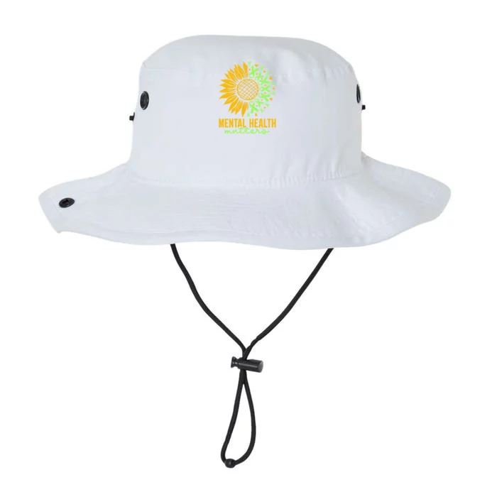 Cute Gift Mental Health Matters Green Ribbon Sunflower Legacy Cool Fit Booney Bucket Hat