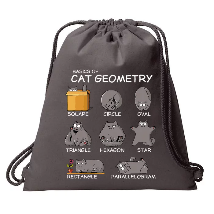 Cat Geometry Math Funny Cat Gifts For Cat Dad Cat Mom Drawstring Bag