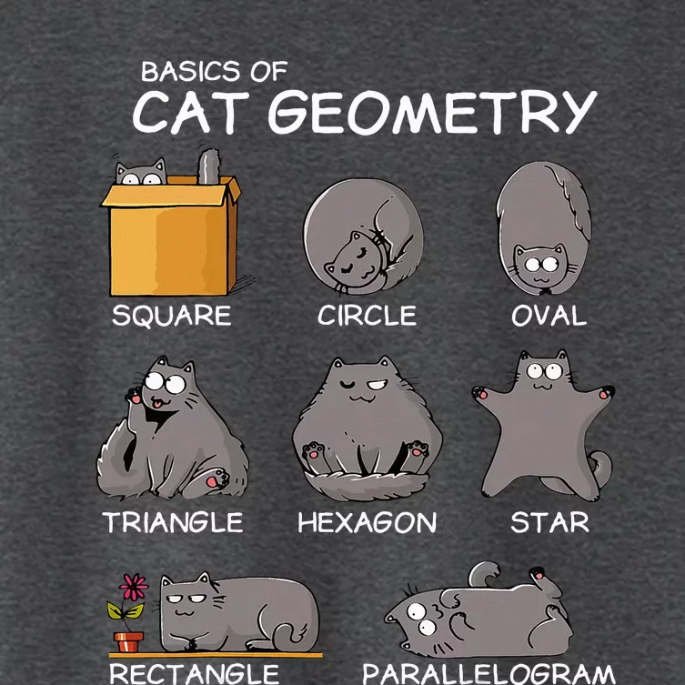 Cat Geometry Math Funny Cat Gifts For Cat Dad Cat Mom Women's Crop Top Tee