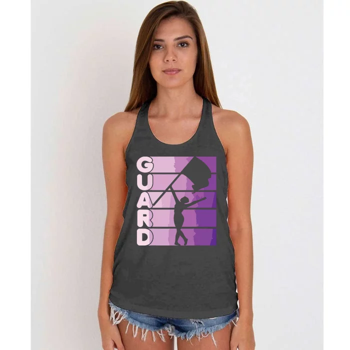 Color Guard Marching Band Flag Girl Women's Knotted Racerback Tank