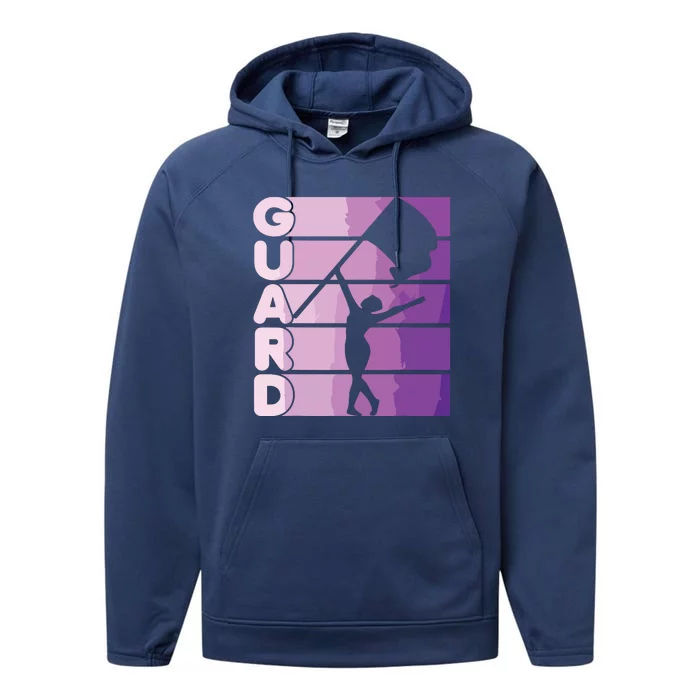 Color Guard Marching Band Flag Girl Performance Fleece Hoodie