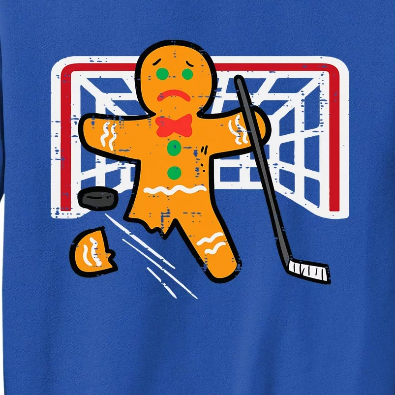 Christmas Gingerbread Man Ice Hockey Fun Xmas Tall Sweatshirt