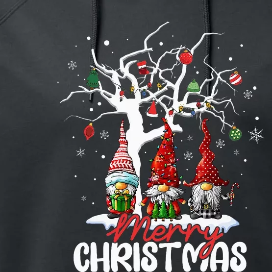 Cute Gnomes Merry Christmas Light Family Performance Fleece Hoodie