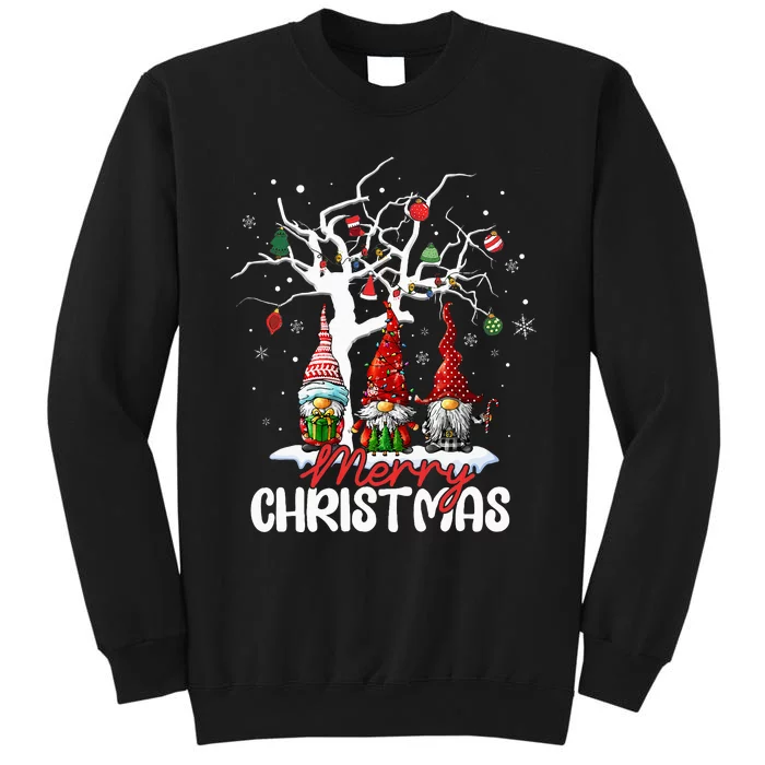 Cute Gnomes Merry Christmas Light Family Tall Sweatshirt