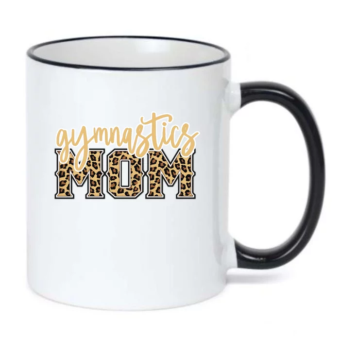 Cute Gymnastics Mom Leopard Print Gift For Lovers Black Color Changing Mug