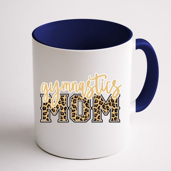 Cute Gymnastics Mom Leopard Print Gift For Lovers Front & Back Coffee Mug