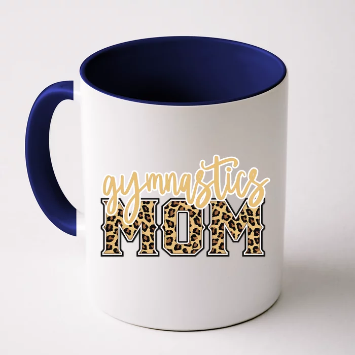 Cute Gymnastics Mom Leopard Print Gift For Lovers Front & Back Coffee Mug