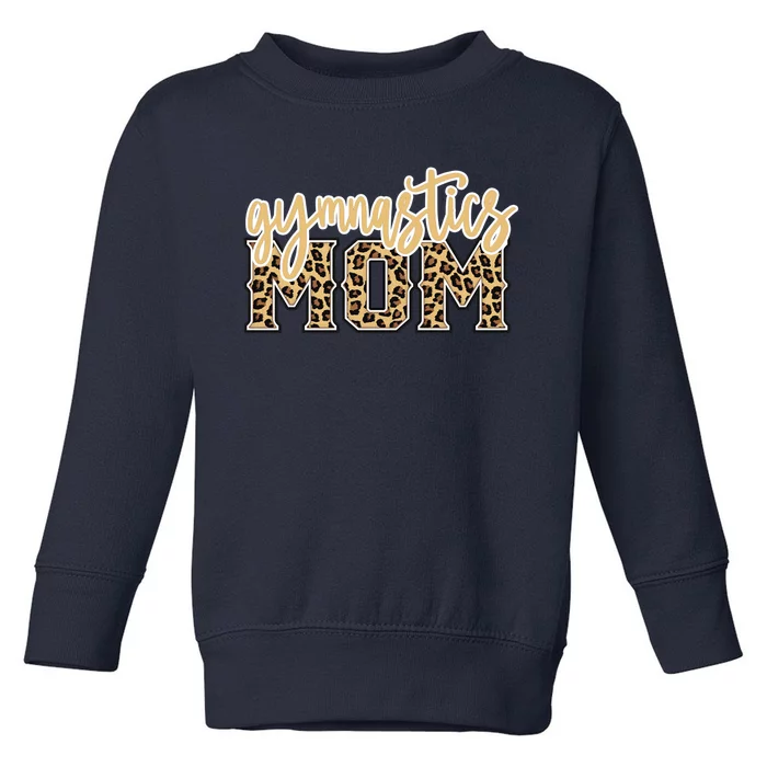 Cute Gymnastics Mom Leopard Print Gift For Lovers Toddler Sweatshirt