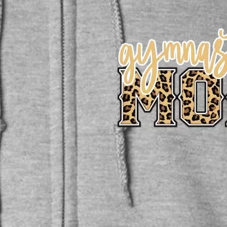 Cute Gymnastics Mom Leopard Print Gift For Lovers Full Zip Hoodie