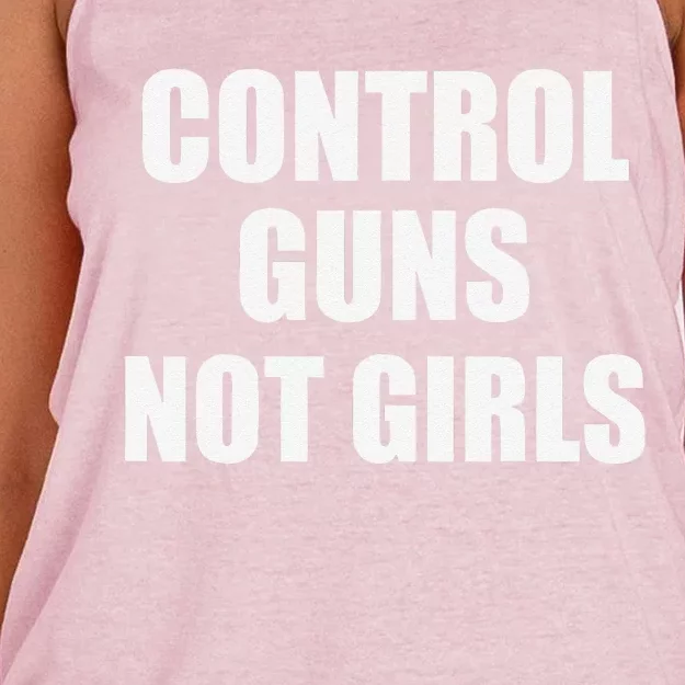 Control Guns Not Women's Knotted Racerback Tank