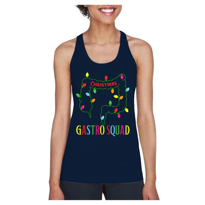 Christmas Gastro Nurse Squad Gastroenterology Doctor Vintage Women's Racerback Tank