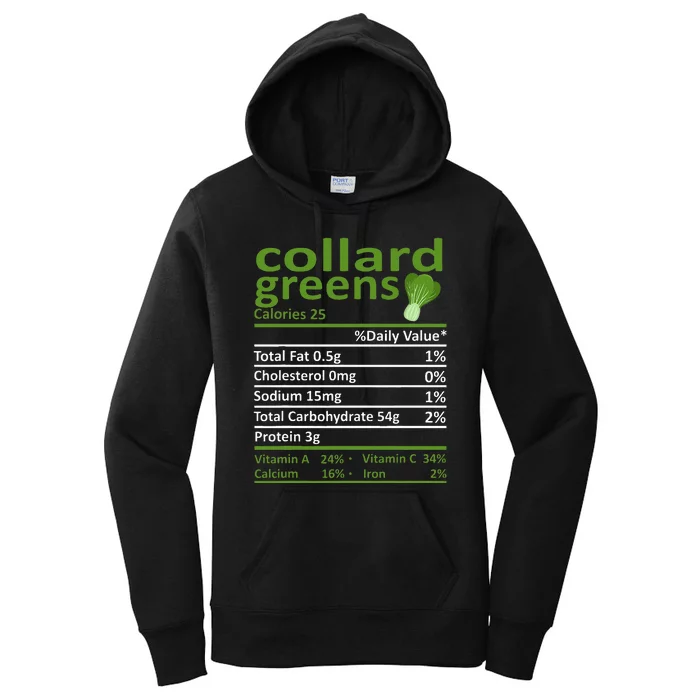 Collard Greens Nutrition Food Thanksgiving Costume Christmas Women's Pullover Hoodie