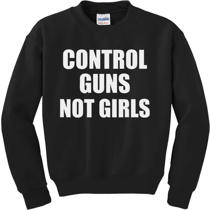 Control Guns Not Girl Bold Activist Design Kids Sweatshirt