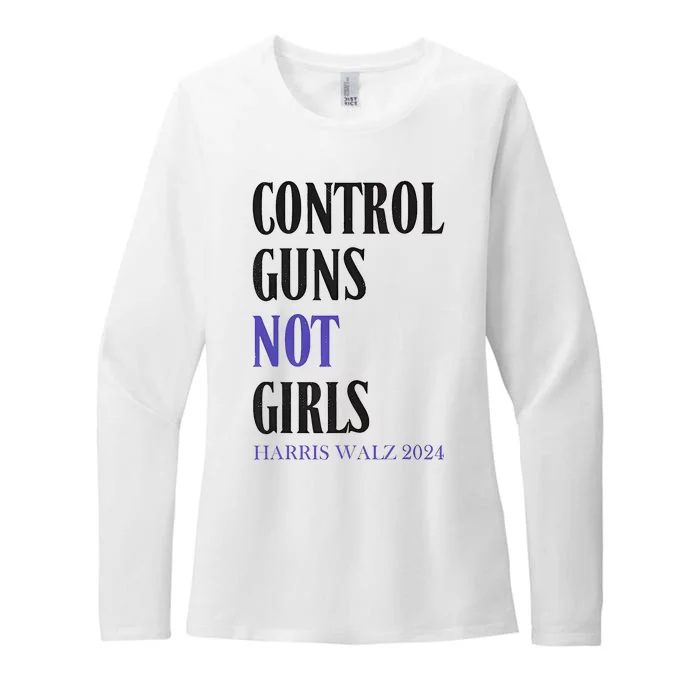 Control Guns Not Girl Rights Harris Waltz 2024 Womens CVC Long Sleeve Shirt