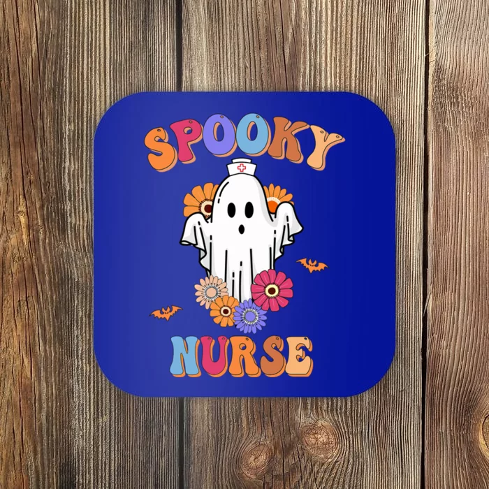 Cute Ghost Nurse Spooky Halloween Nurse Gift Coaster