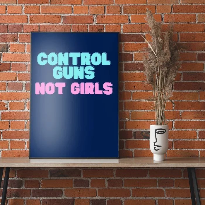 Control Guns Not Girl Voter Election Feminist Women Rights Poster