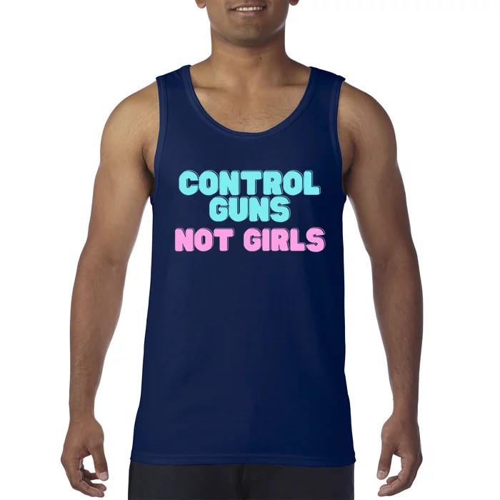 Control Guns Not Girl Voter Election Feminist Women Rights Tank Top