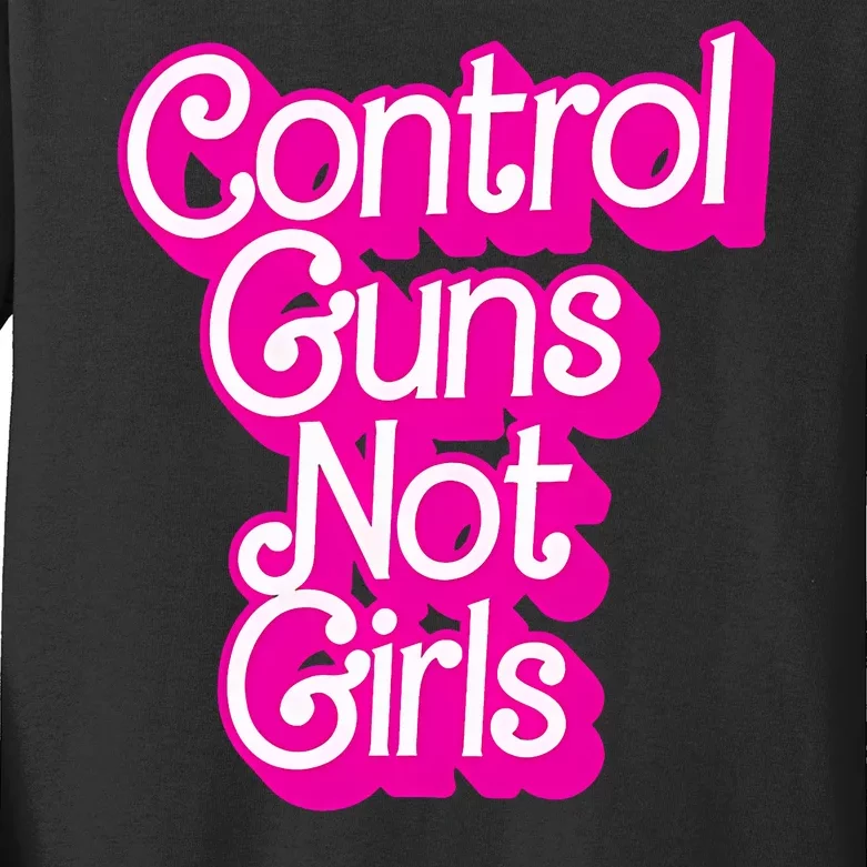 Control Guns Not Girl Rights Feminist Kids Long Sleeve Shirt