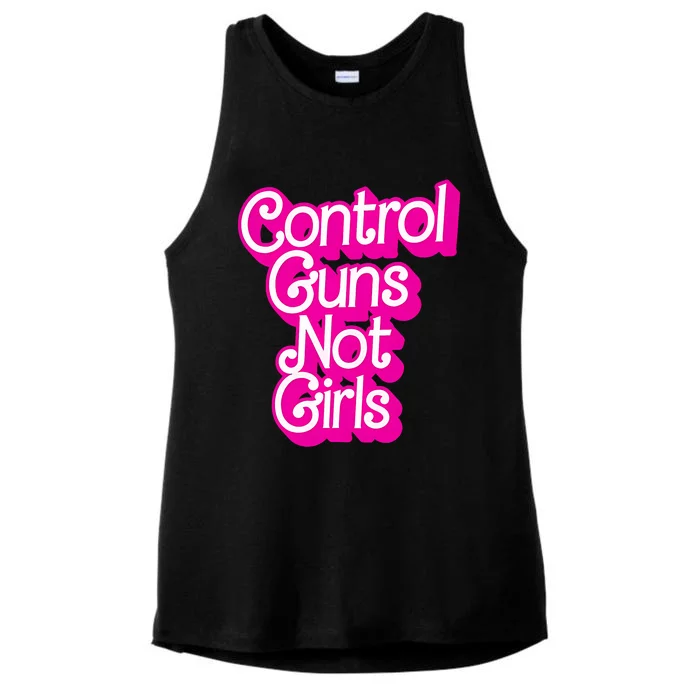 Control Guns Not Girl Women Rights Feminist Ladies Tri-Blend Wicking Tank