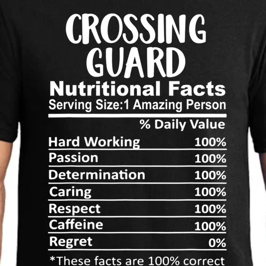 Crossing Guard Nutrition Facts Funny Pajama Set