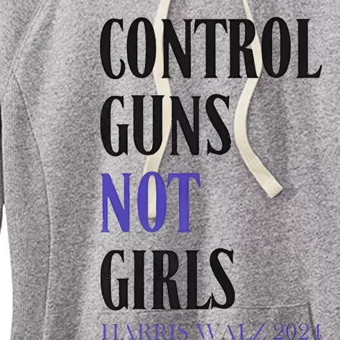 Control Guns Not Rights Harriswaltz 2024 Women's Fleece Hoodie