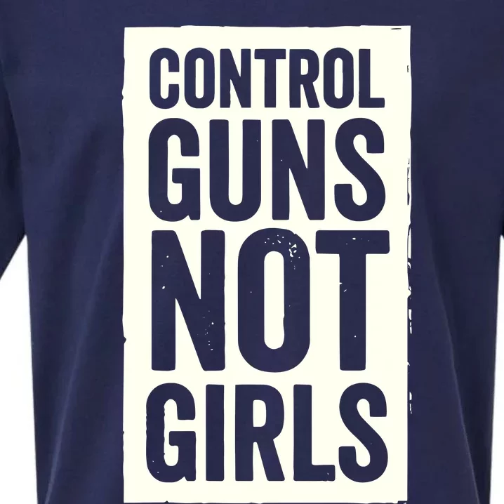 Control Guns Not Girl Sueded Cloud Jersey T-Shirt