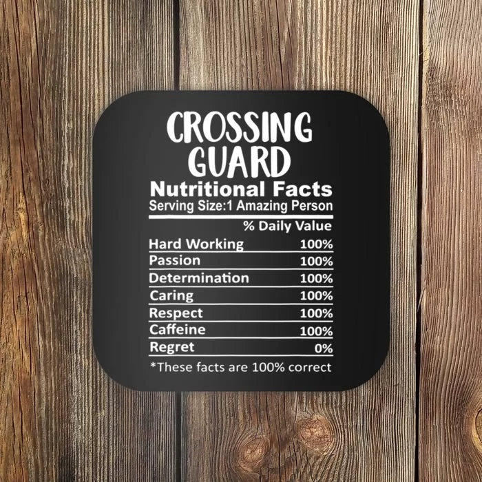 Crossing Guard Nutrition Facts Funny Coaster