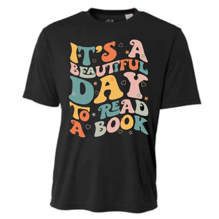 Cute Groovy National Read A Book Day Funny Book Lover Cooling Performance Crew T-Shirt