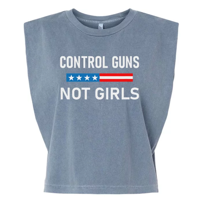 Control Guns Not Political Activism Garment-Dyed Women's Muscle Tee