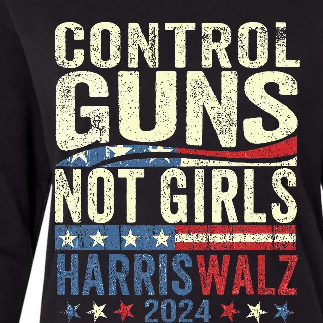 Control Guns Not Girl Rights Harriswaltz 2024 Womens Cotton Relaxed Long Sleeve T-Shirt