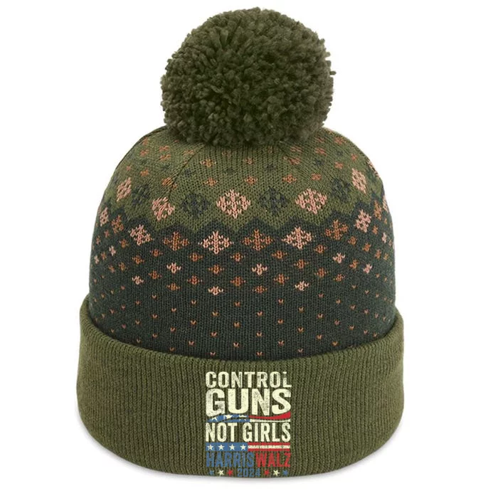 Control Guns Not Girl Rights Harriswaltz 2024 The Baniff Cuffed Pom Beanie