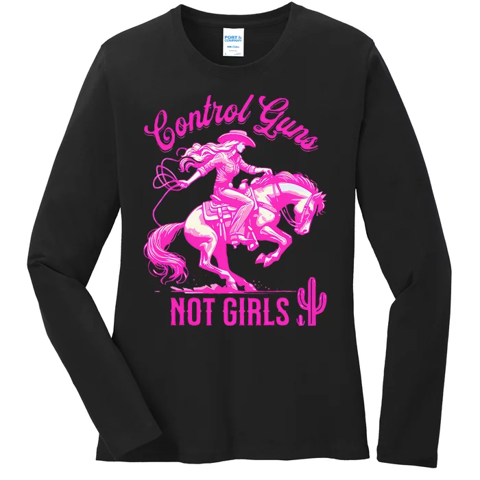 Control Guns Not Reproductive Rights Feminist Ladies Long Sleeve Shirt